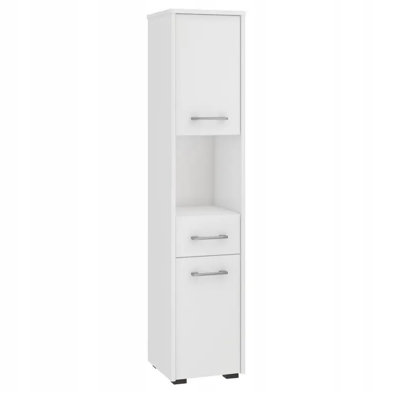 

Szafka słupek łazienkowy Fin 2D1SZ1W biały
