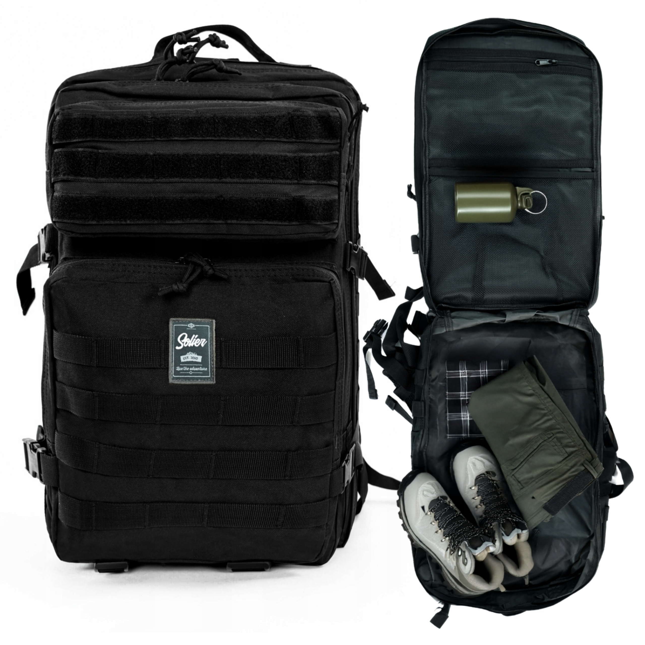 Batoh taktický vojenský skautský batoh pro přežití Molle 49L Solier