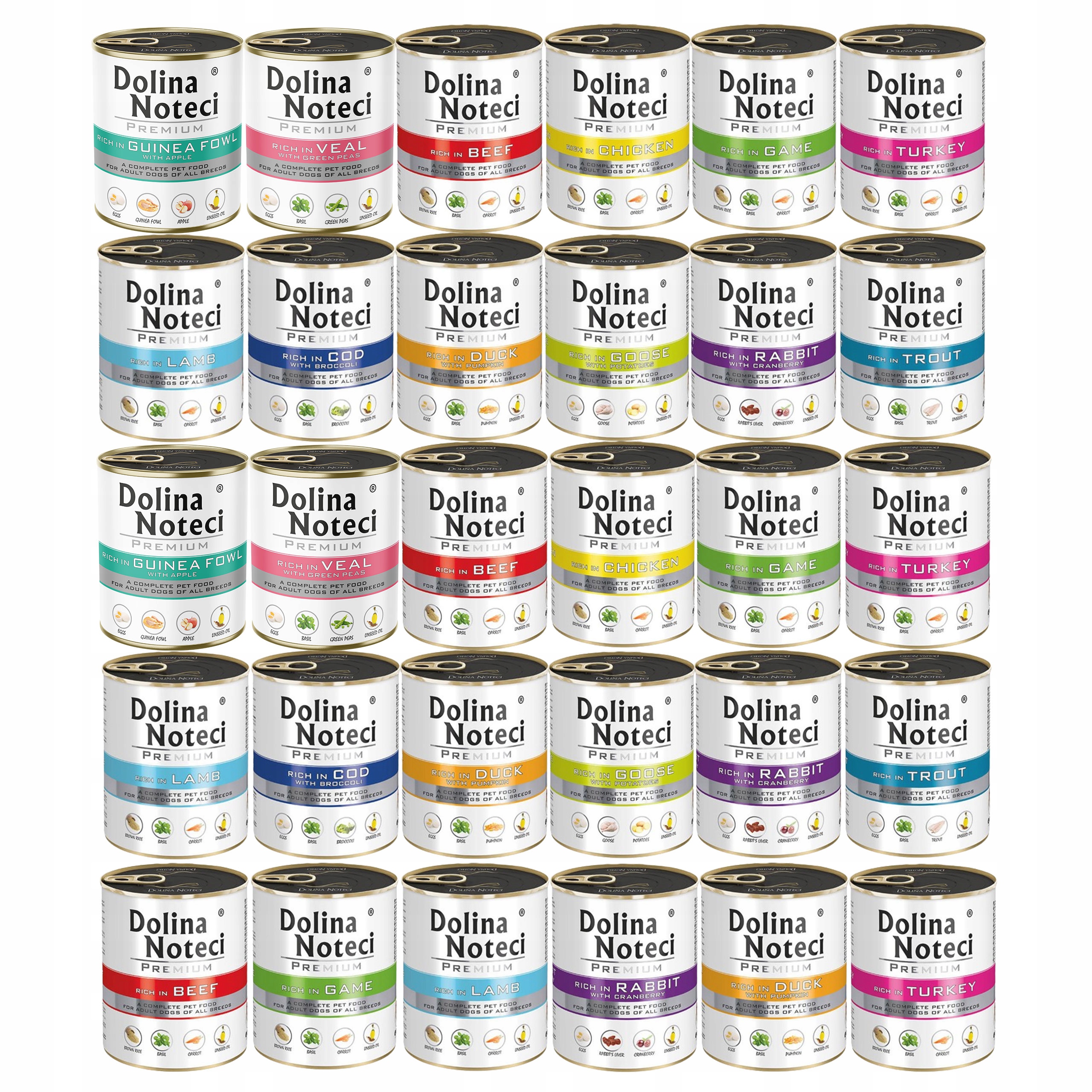 Levně Dolina Noteci Premium Mix Chutí krmivo pro psy mokré 30 x 800 g bez obilovin