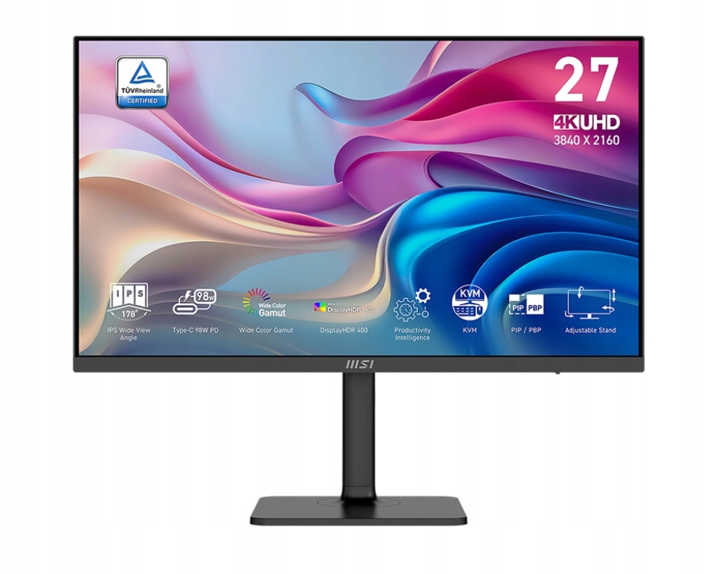 Msi Modern/MD272UPHG/27"/IPS/4K UHD/60Hz/4ms/Black/3R