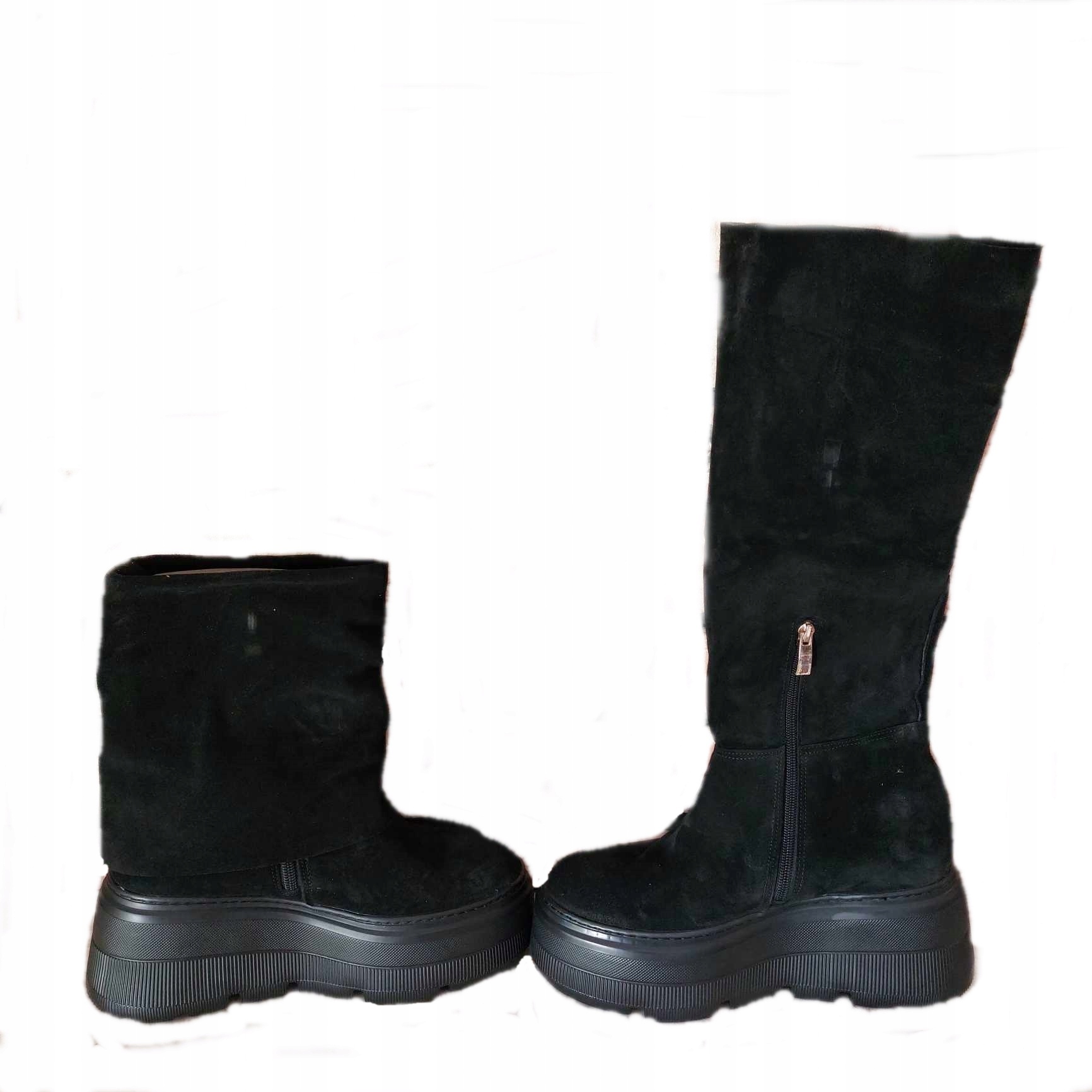 dámské kozačky na sněhule By O La La 37 kůže