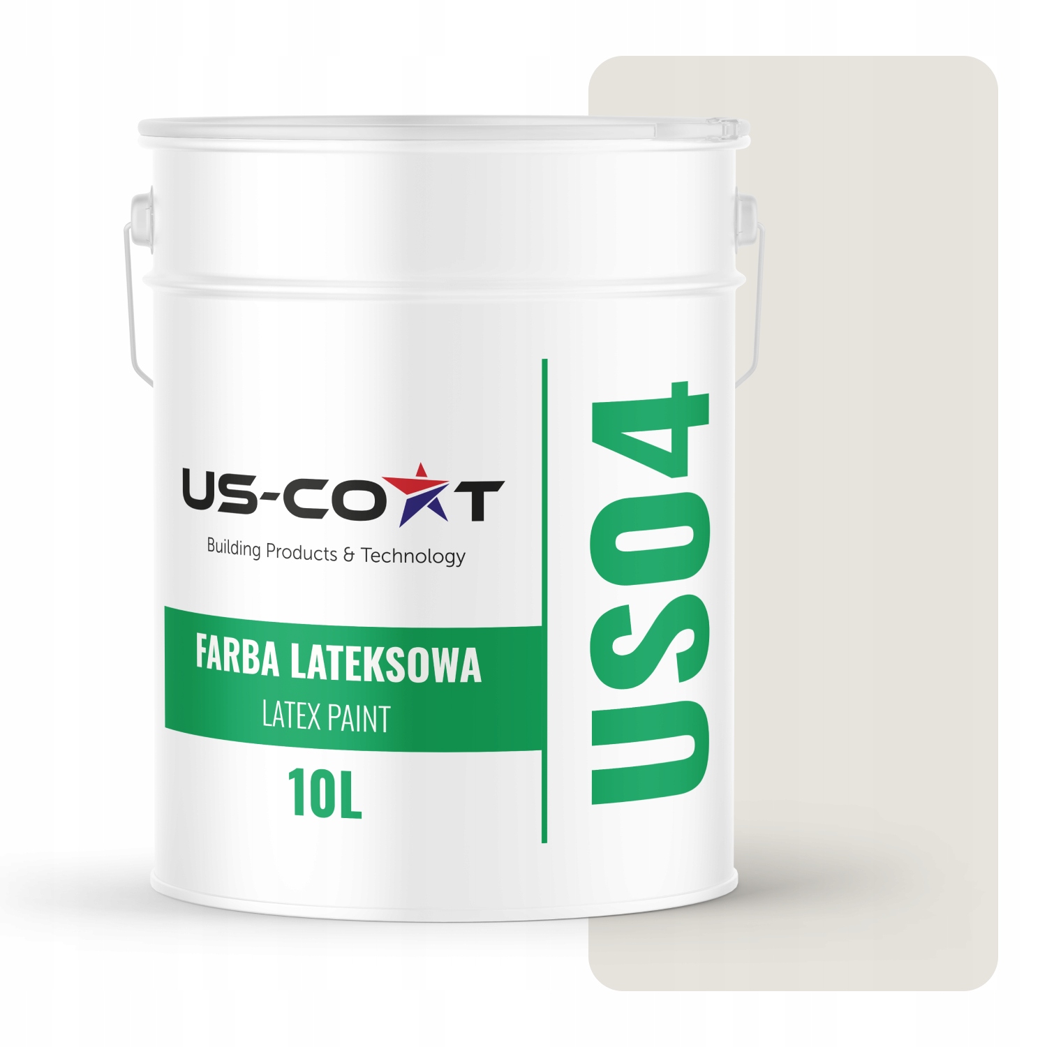 Barva Bílá, Zlomená Do Šedé Barvy H1276 10L, Hluboký Mat Na Stěny