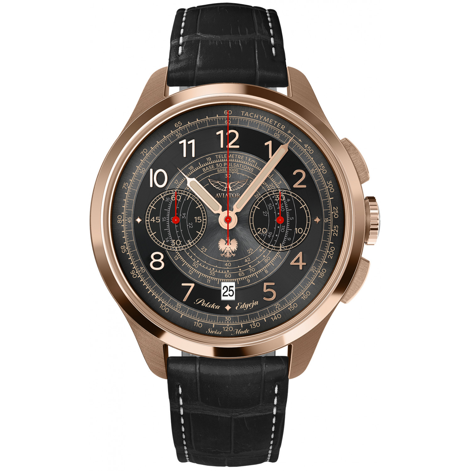 Pánské Hodinky Aviator V.4.40.2.353.4 Pl černý pásek