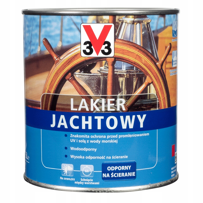 V33 LAKIER JACHTOWY DO DREWNA BEZBARWNY 0,75L