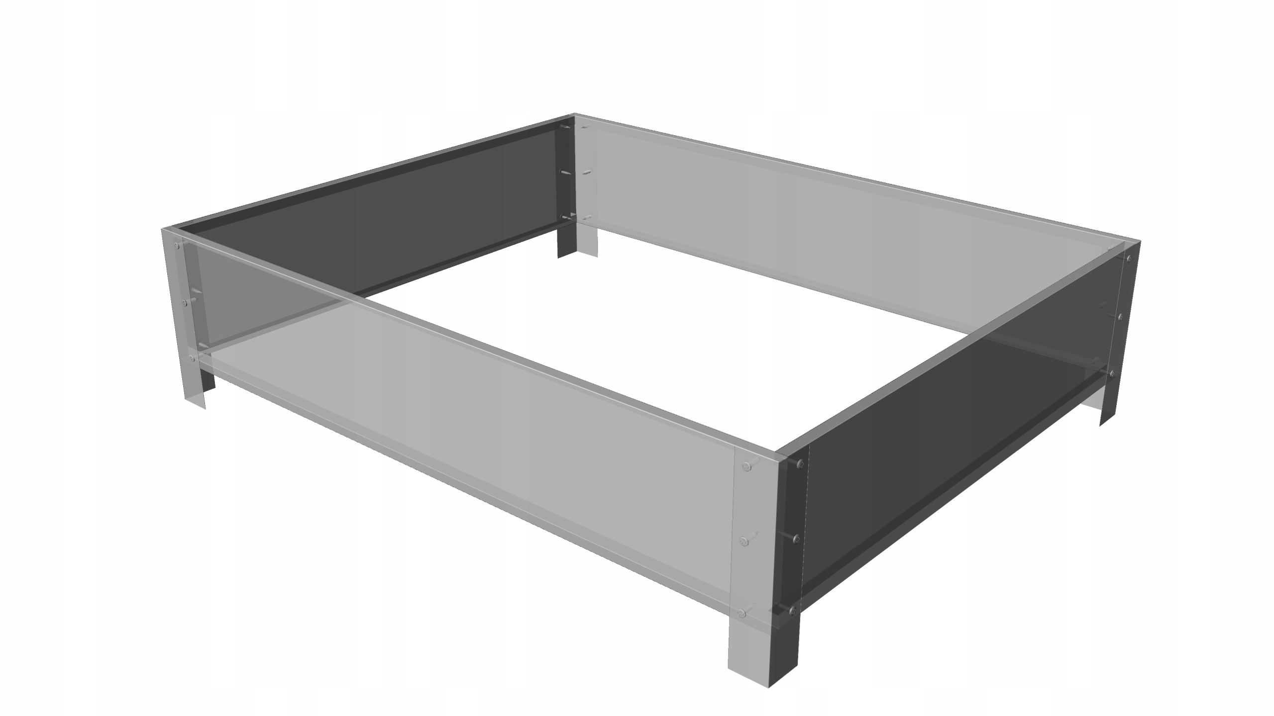Truhlík Agaon Nástavec 100x80 Pozink vyvýšený záhon zeleninový záhon kov