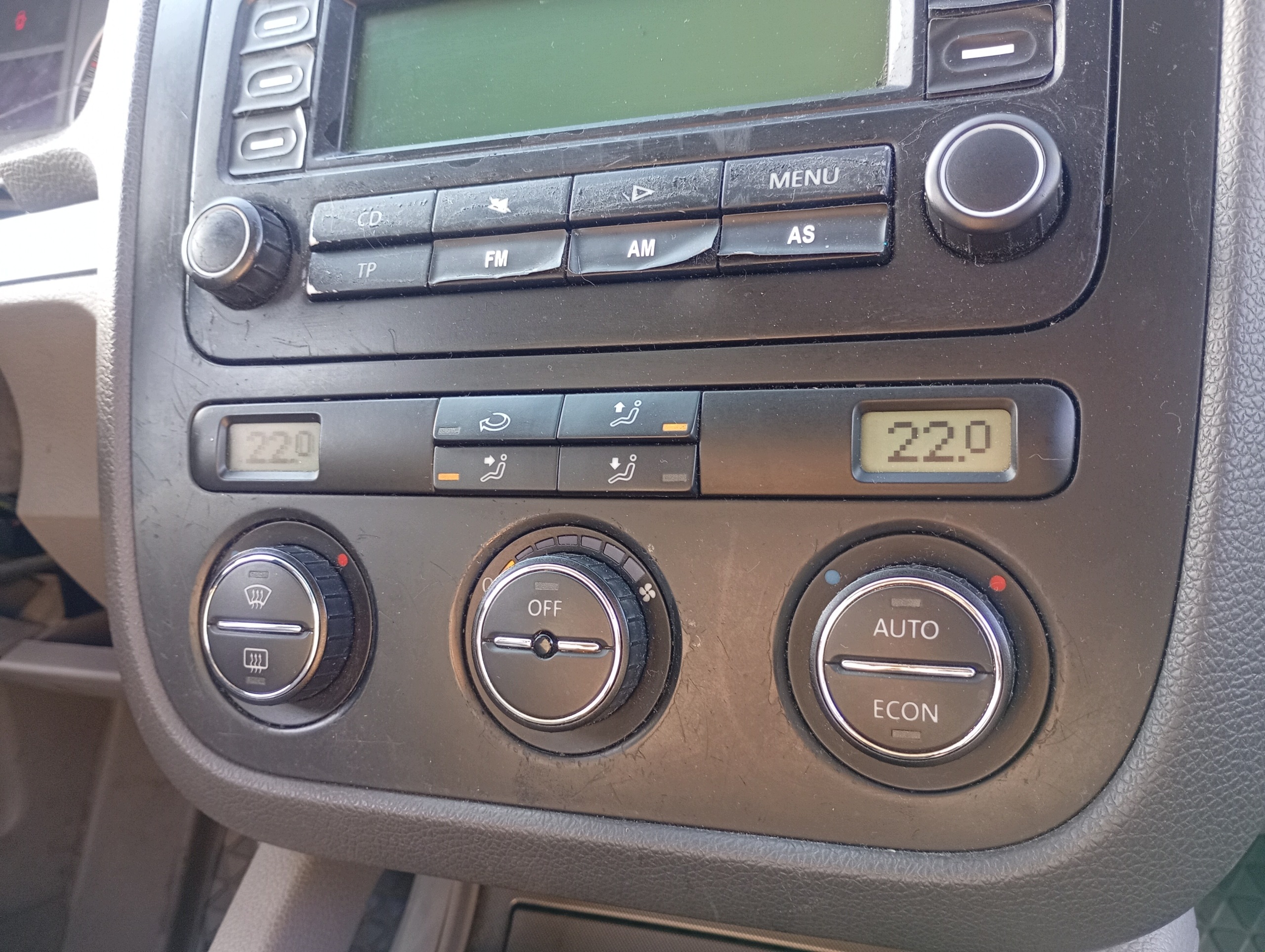 Panel bouton regulacja alimentation d'air chauffage VW Golf V 5 04-08