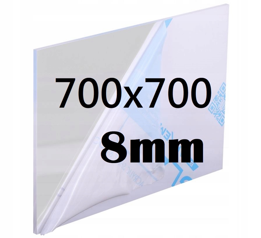 Plexi Plexi Plexi Plexa na míru 70 cm x 70 cm x 8 mm