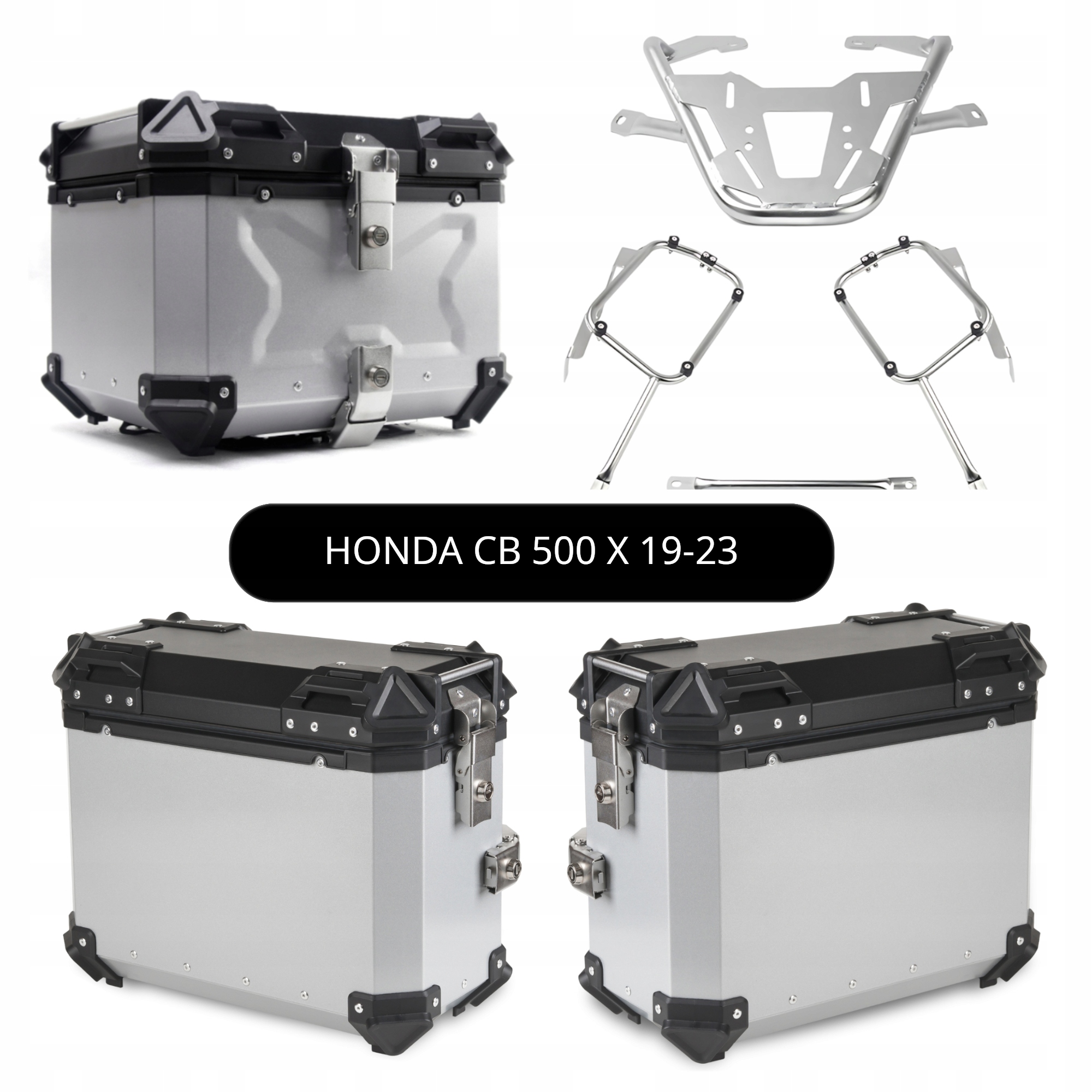 Kufřík Kufry Hliníkové Rošty Honda Cb 500 X CB500X 19-23 Sada TopX