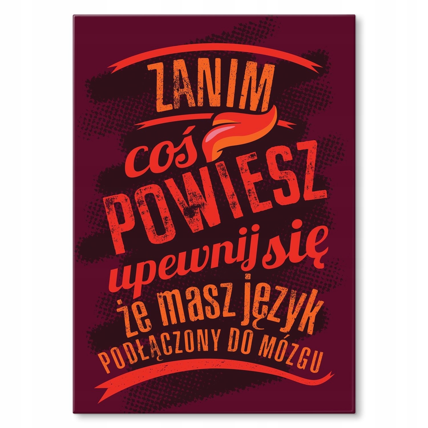 Kovový plakát Než něco řeknete, Dárek 42 x 59 cm