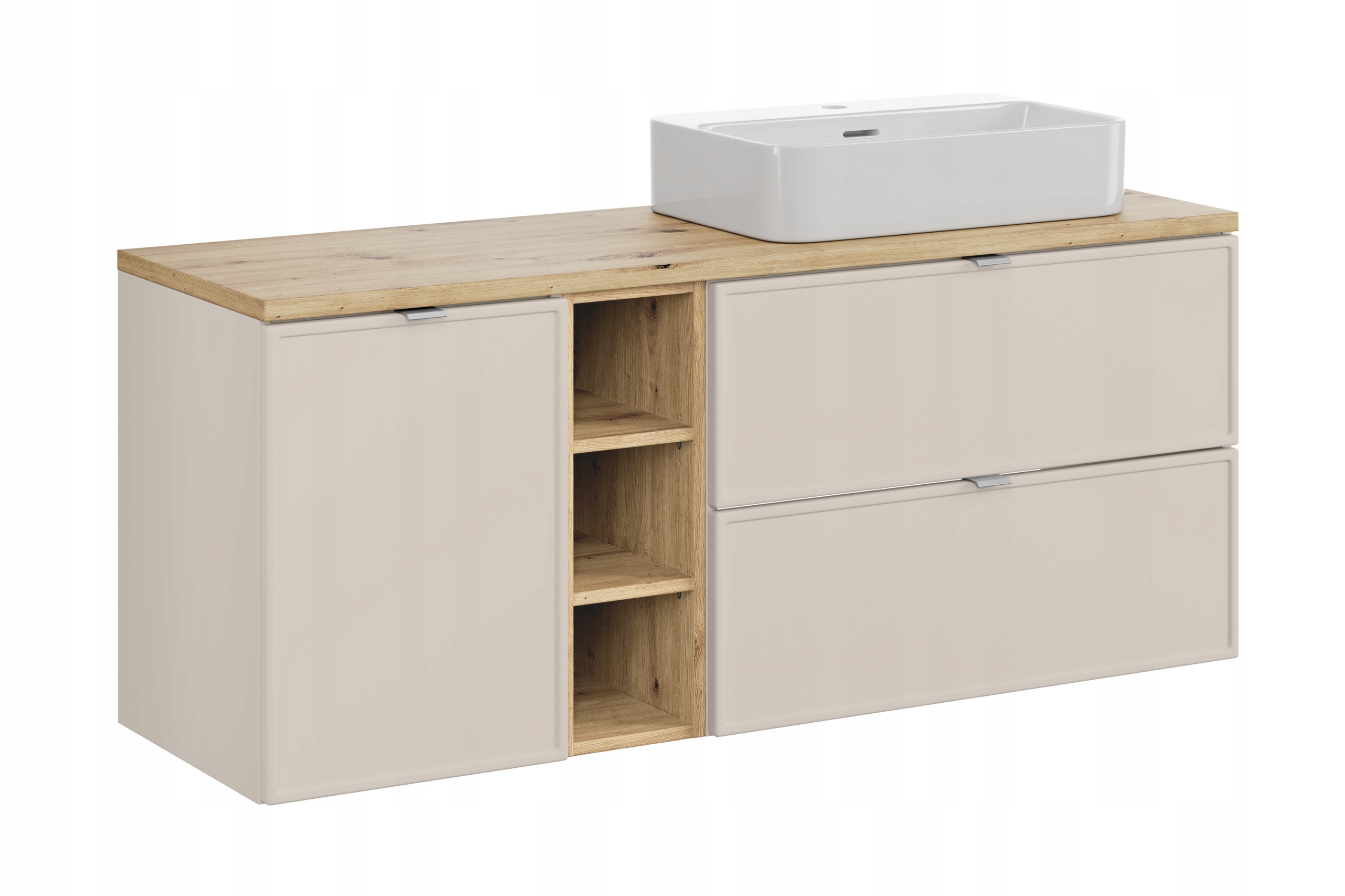 Nábytková sestava 140 Cm s deskou a umyvadlem na desku Trust