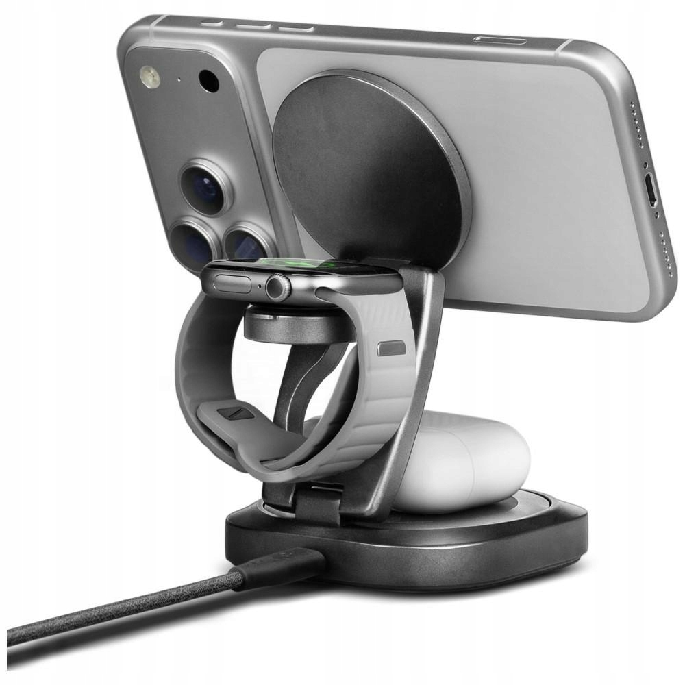 Ładowarka indukcyjna Energea Alumag Gyro 360 Obrotowa Qi2.2 25W składana