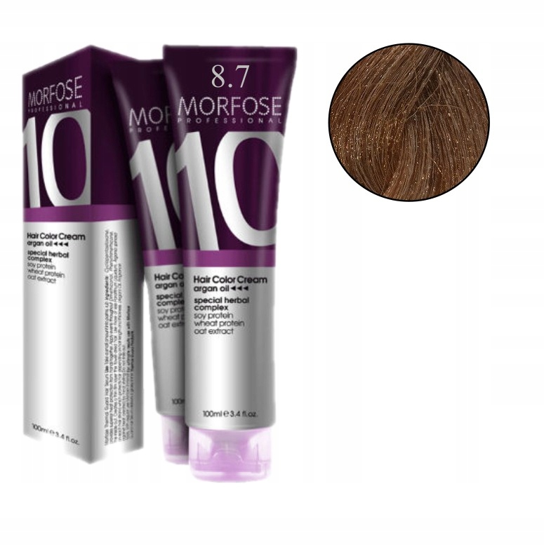 MORFOSE 10 CREME FARBA DO WŁOSÓW KREM KOLORYZUJĄCY ARGAN OIL 8.77 100ML