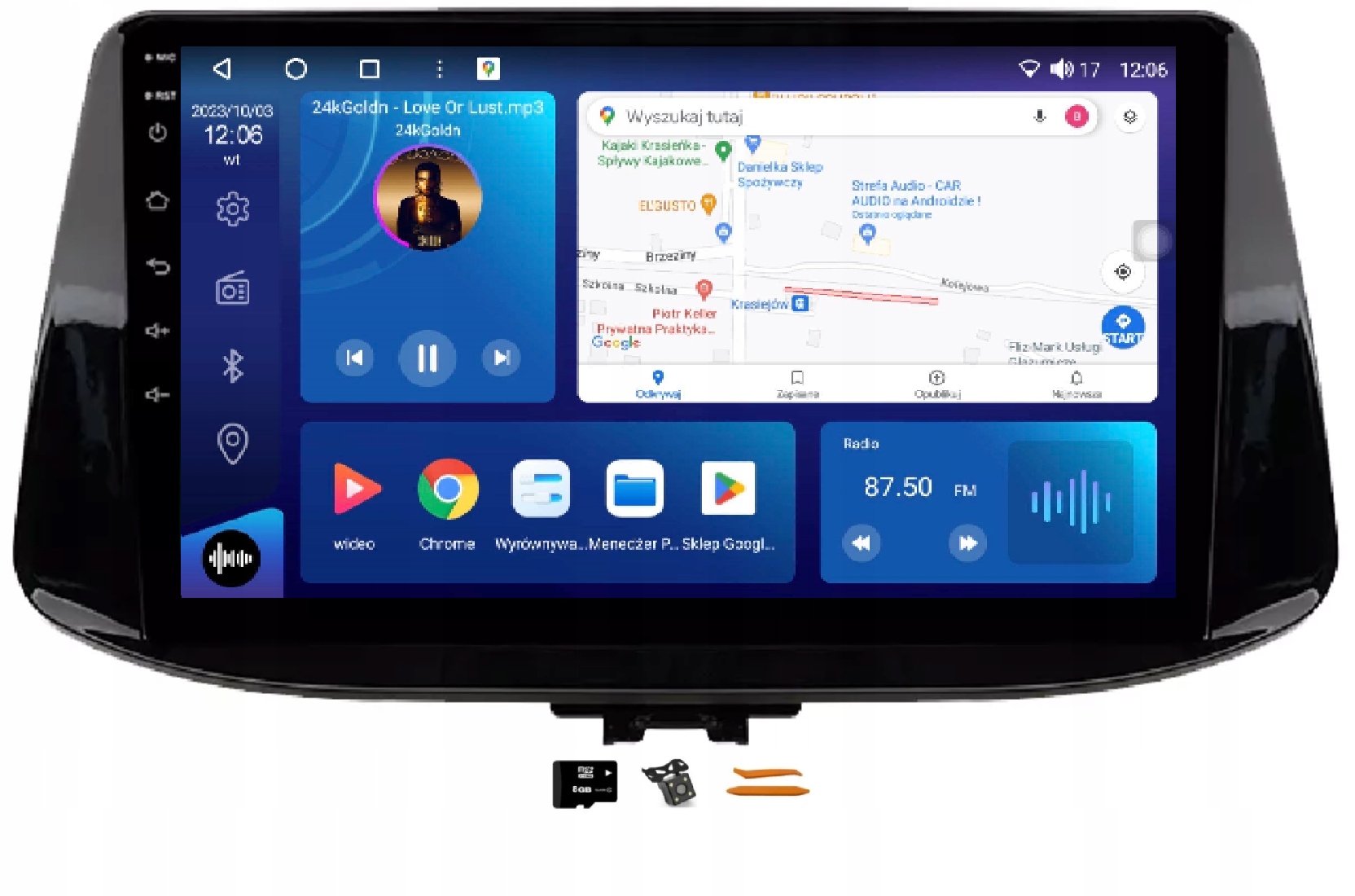 Radio Android Nawigacja Qled Carplay 128GB Lte Gps Hyundai I30 3 17-22