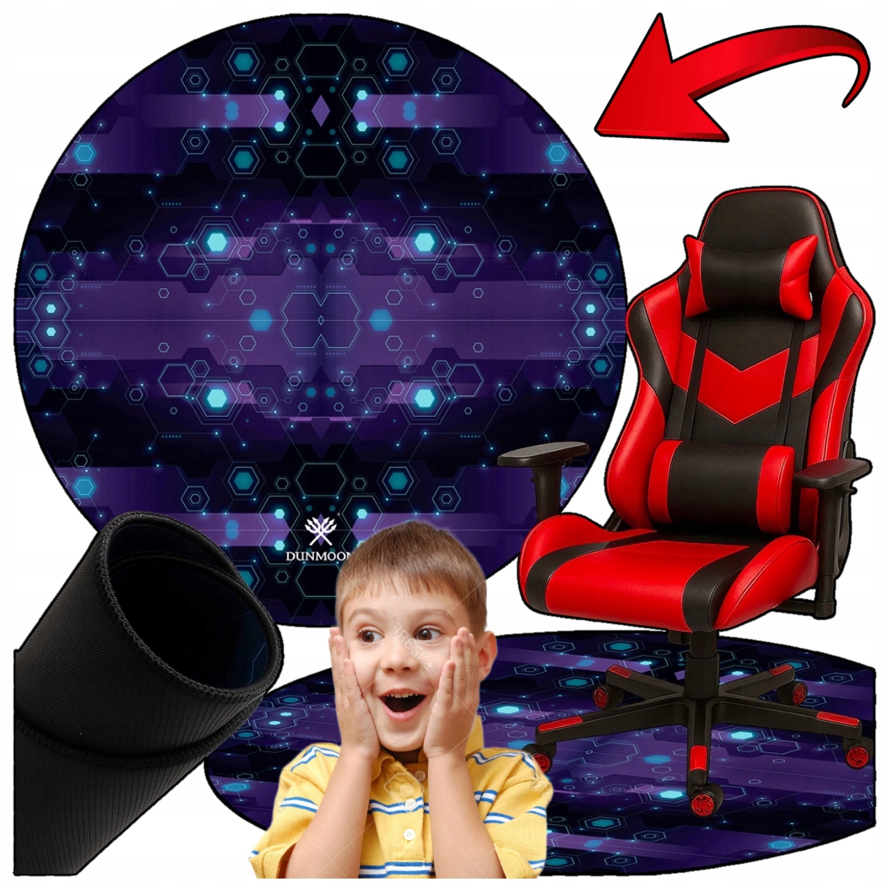 Mata Ochronna Gamingowa pod Krzesło Fotel Podkładka Podłogę Profesjonalna