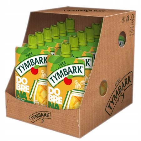 Tymbark Mus jabłko-banan-mango z płatkami owsianymi 12x100g