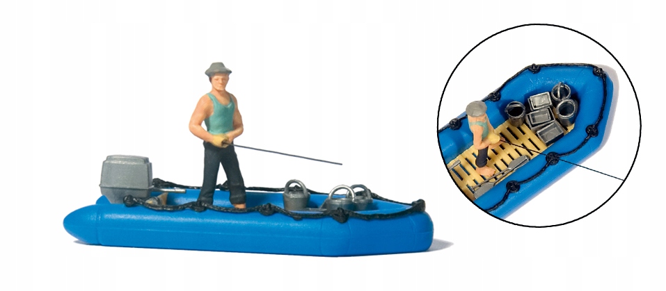Preiser Rybář na pontonu H0 1:87 Figurky na maketu