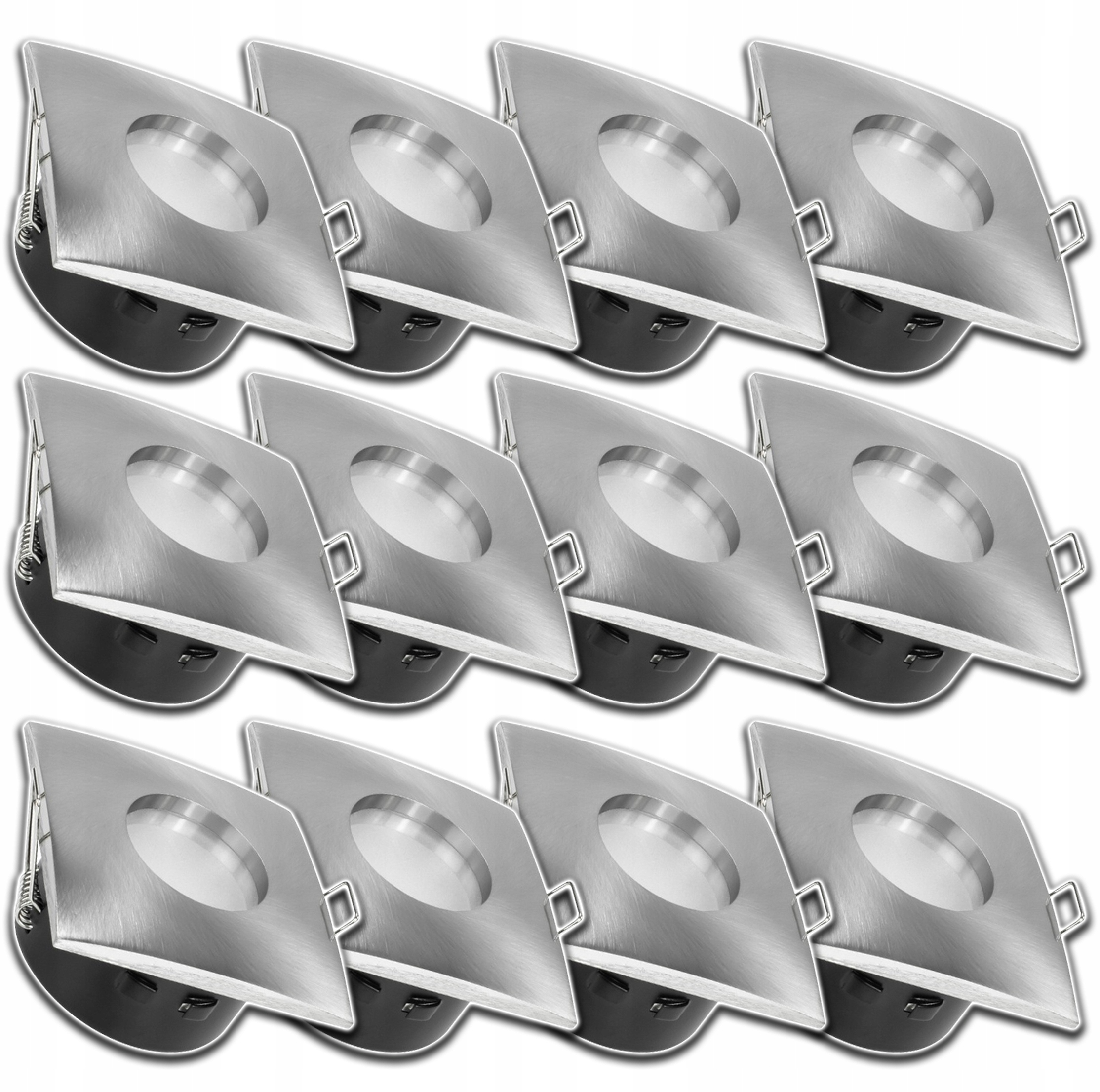 12xVODOTĚSNÉ Hermetické Stropní Svítidlo Halogen IP65 Zapuštěné