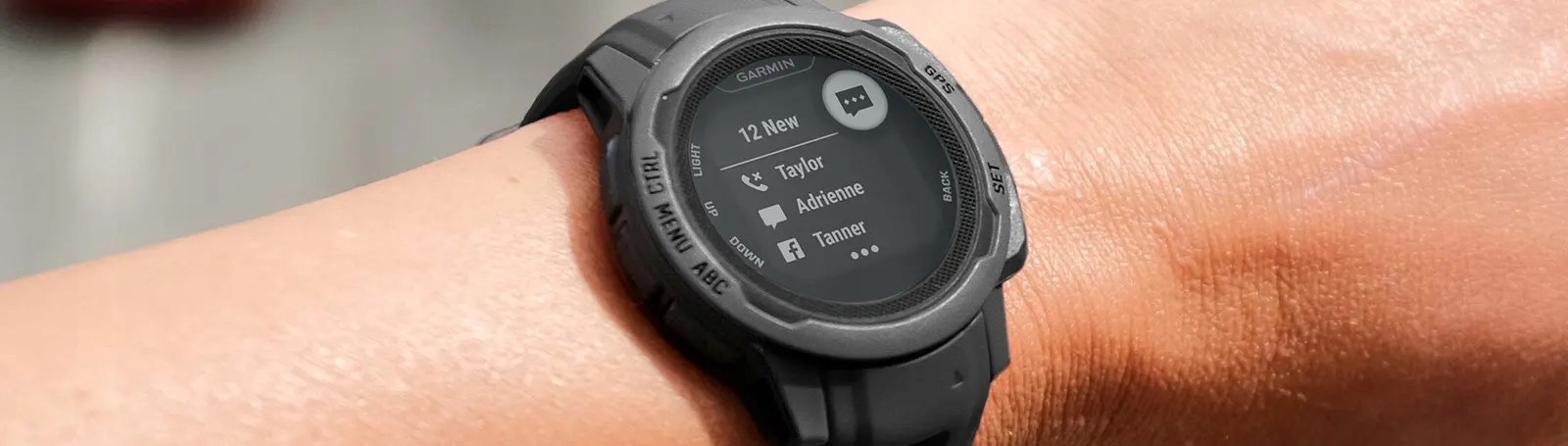 Smartwatch Zegarek sportowy Garmin Instinct 2 czarny grafitowy GPS Kompatybilność systemowa Android iOS