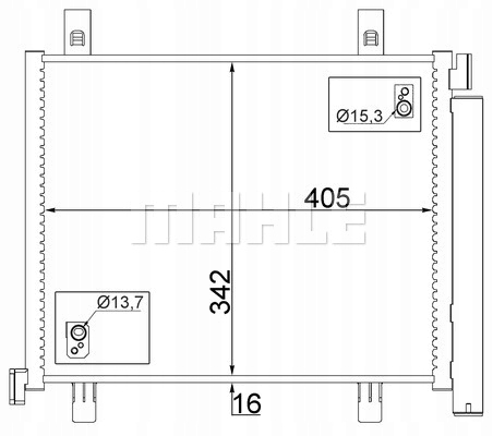 mahle ac 747 000S конденсатор, радиатор кондиционера