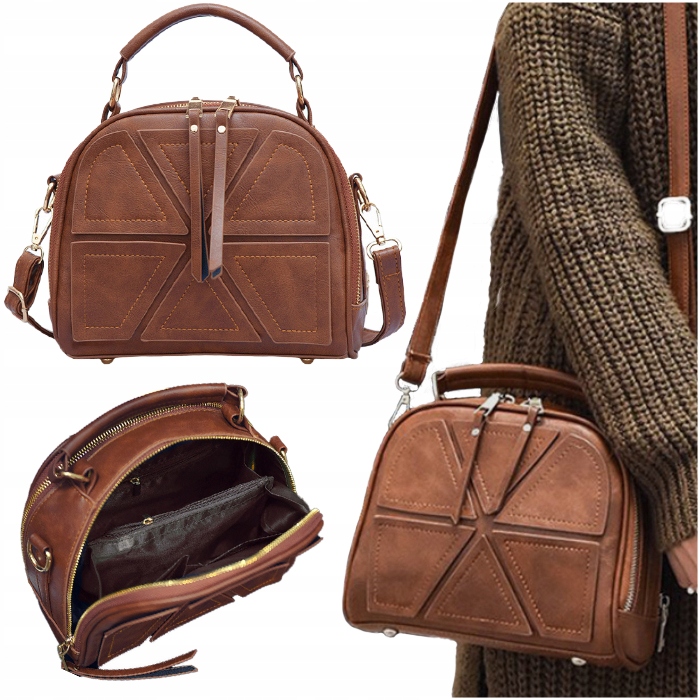 

Torebka Damska Brązowa Klasyczna Skóra