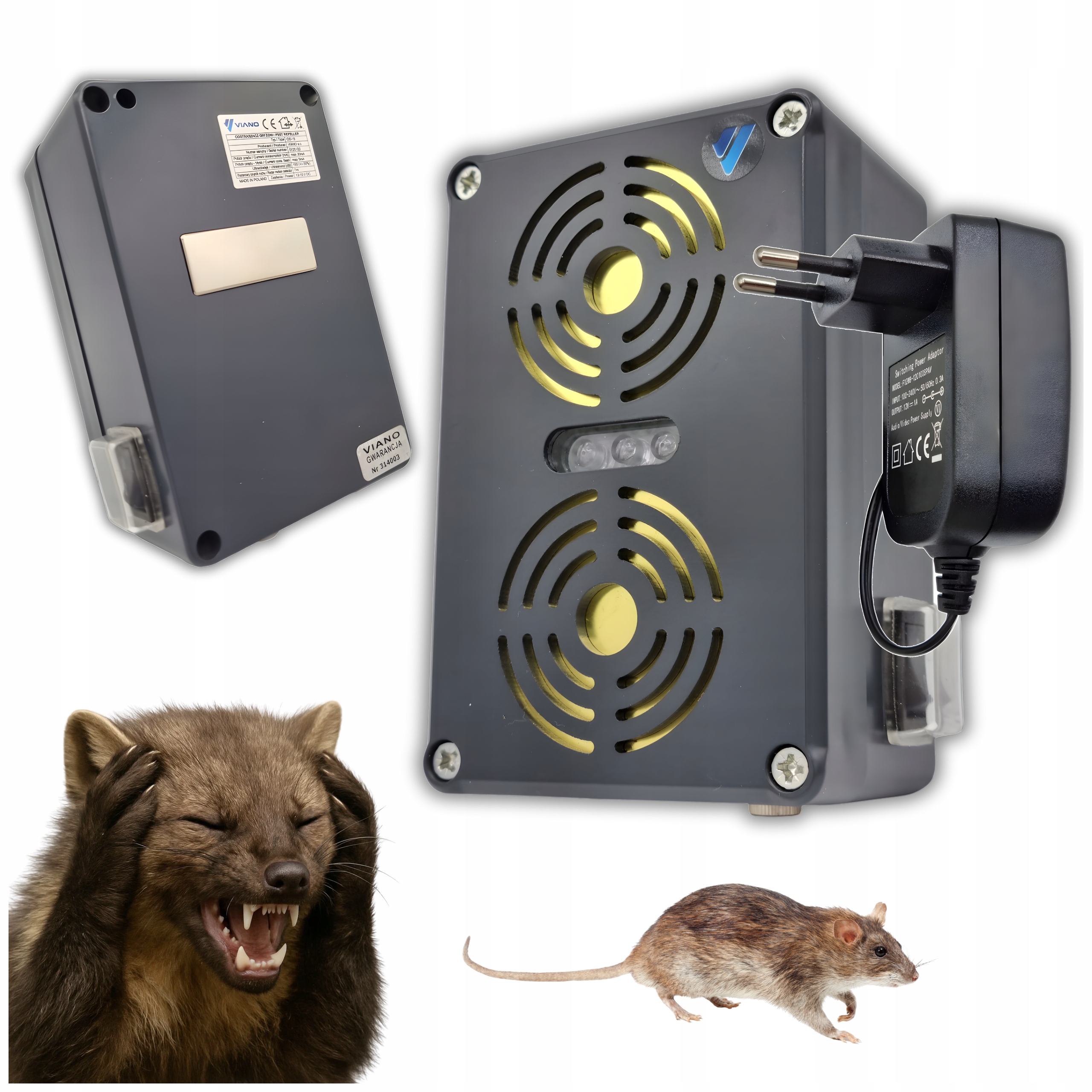 Viano Odpuzovač Myší Krysy A Hlodavců, Ultrazvukový, S Magnetem