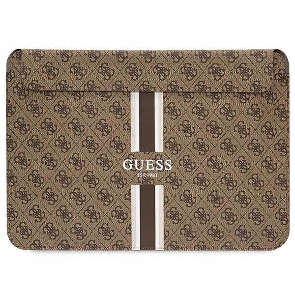 Guess Sleeve GUCS14P4RPSW 14" hnědý/brown 4G Printed Stripes