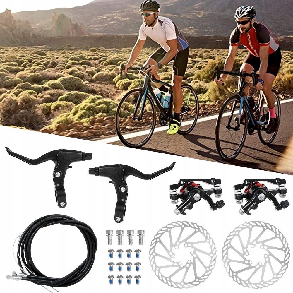 ZESTAW HYDRAULICZNYCH HAMULCÓW TARCZOWYCH, ROWER Z PRZODU I Z TYŁU, ŚRUBAMI Marka inna marka