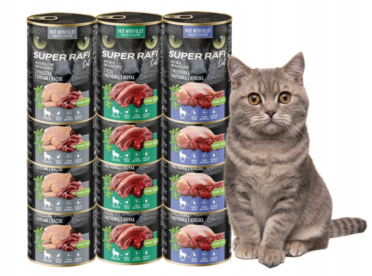 Rafi Cat mokré krmivo pro kočky MIX Chutí 12x400g