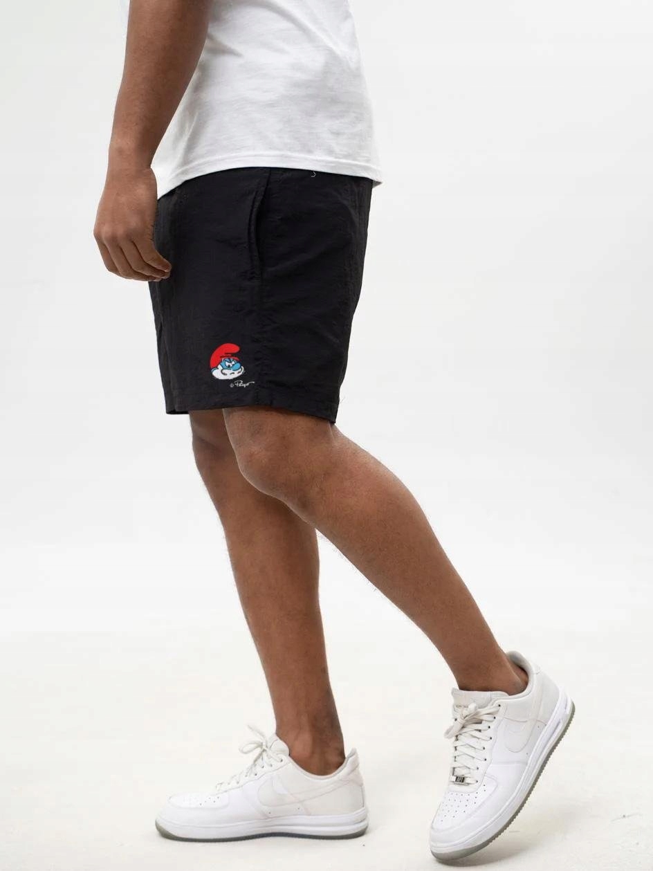 Plavky Na Plavání Koupací Šortky Pánské Černé Šmoulové Taťka Šmoula M