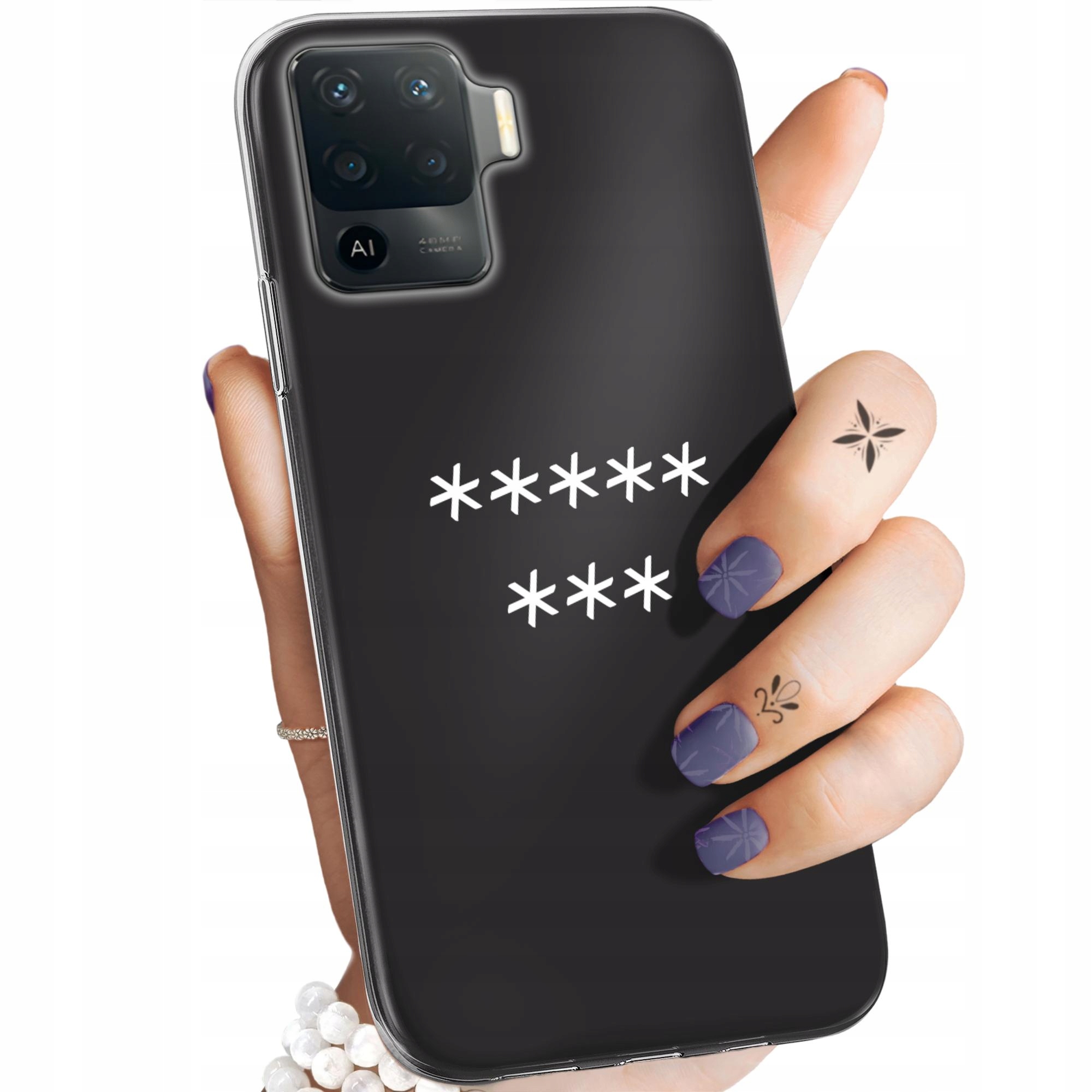 ETUI DO OPPO RENO 5 LITE WZORY Z NAPISAMI NAPISY TEKSTY OBUDOWA POKROWIEC