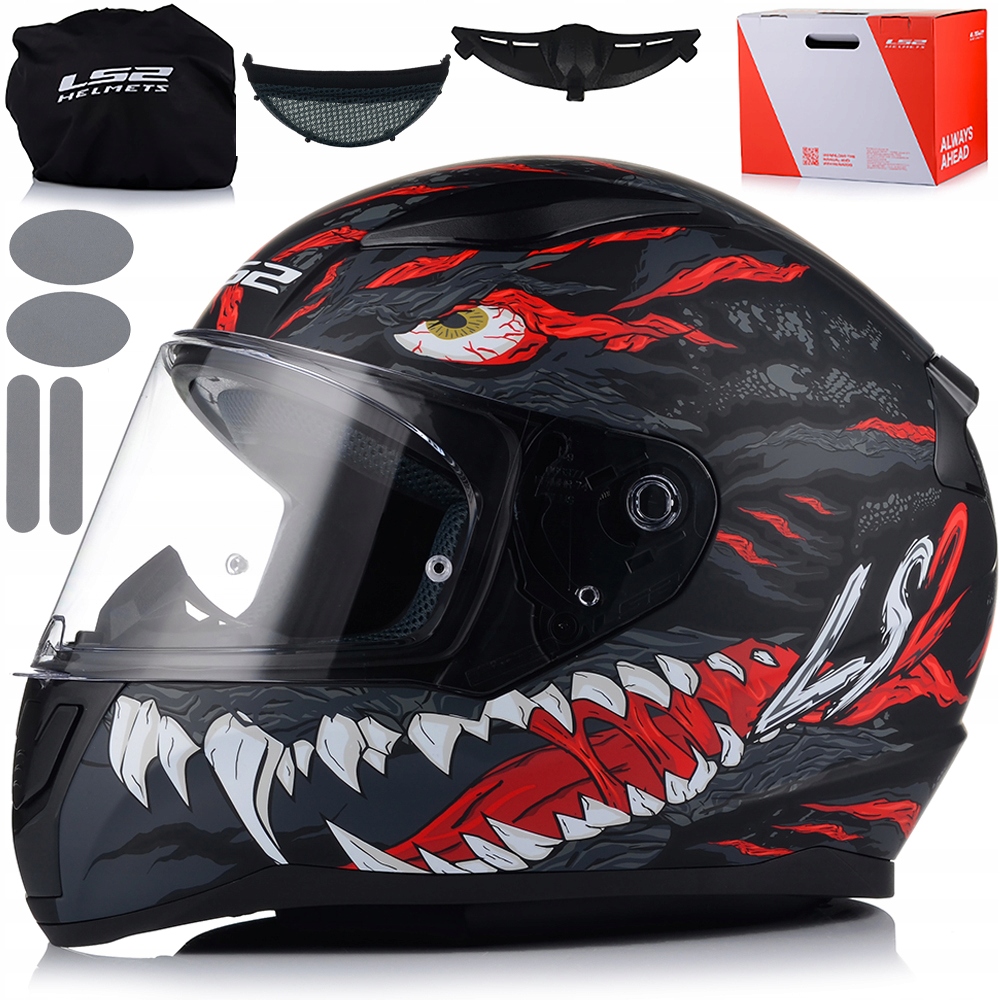 KASK MOTOCYKLOWY LS2 FF353 RAPID II KAIJU MATOWY SYSTEM PINLOCK ECER 22.06