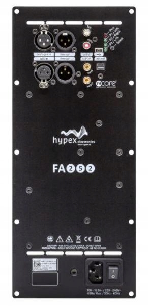 Hypex FA252 2x250 W zosilňovač pre subwoofer s Dsp