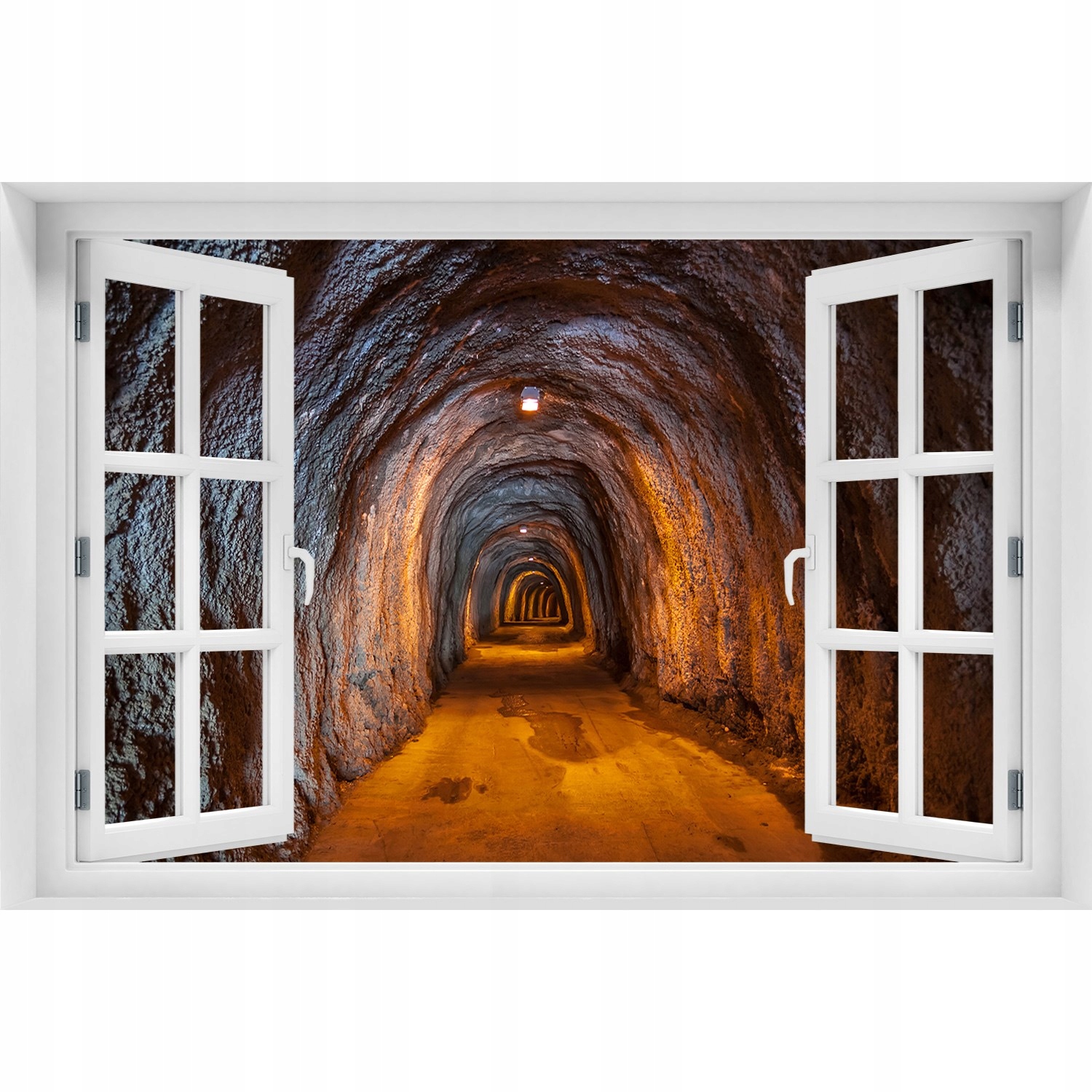 

Fotoobraz Naklejka ścienna 3D Okno Podziemny tunel