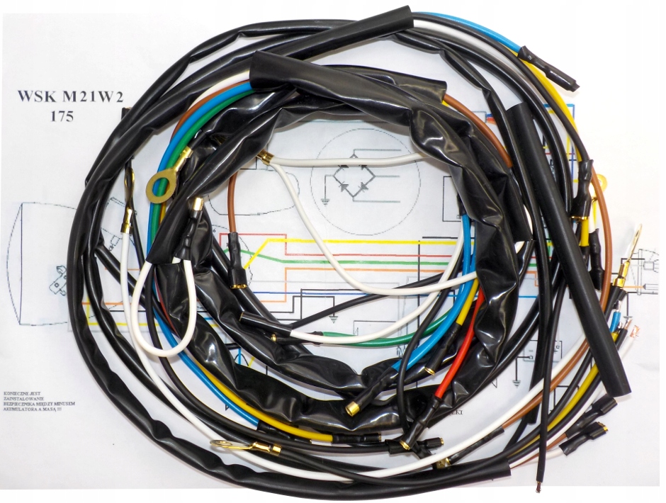 INSTALACJA ELEKTRYCZNA WIĄZKA WSK 175 6V M21W2