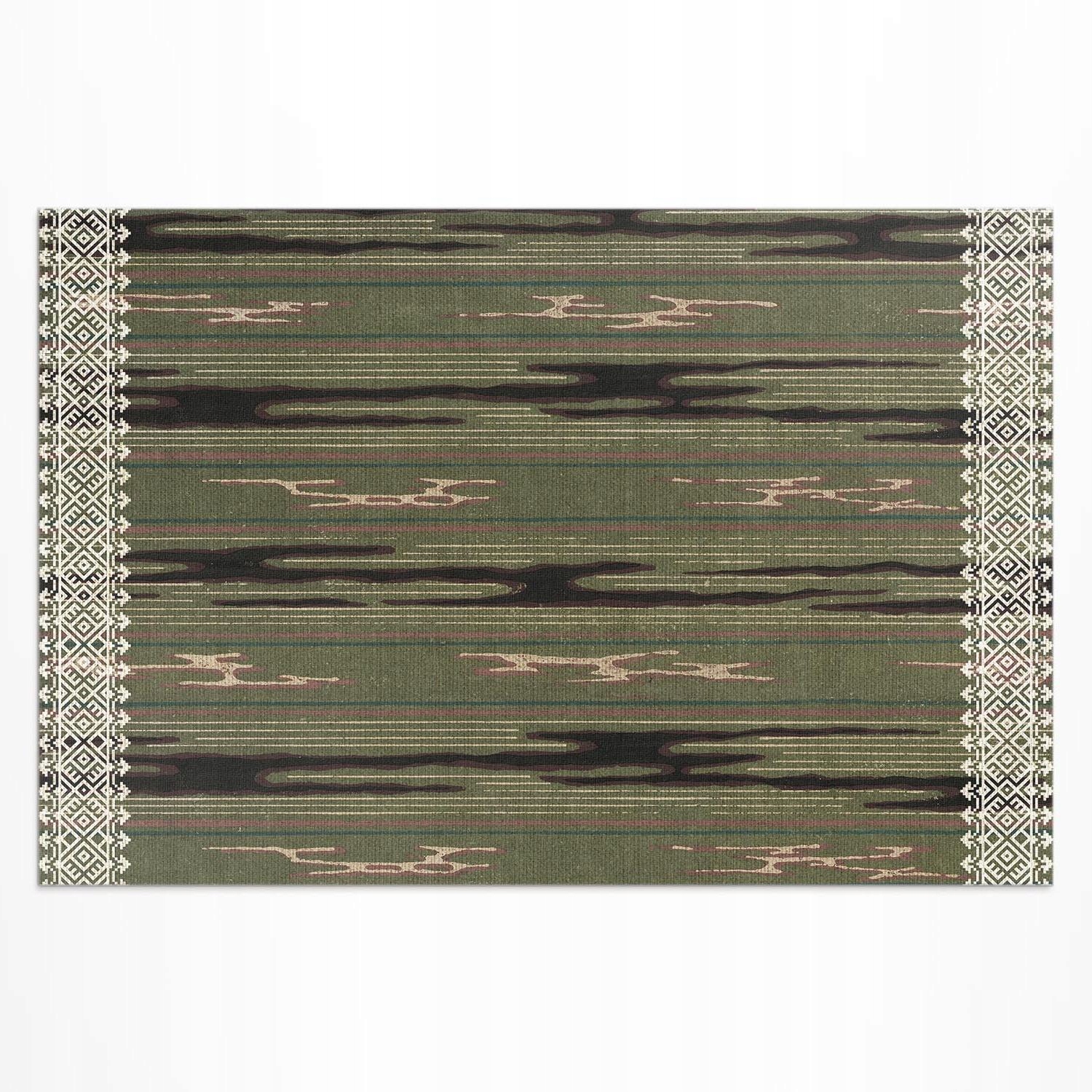 Štýlový vinylový koberec do záhrady Furuyi Korin abstraktný vzor 180 x 120 cm