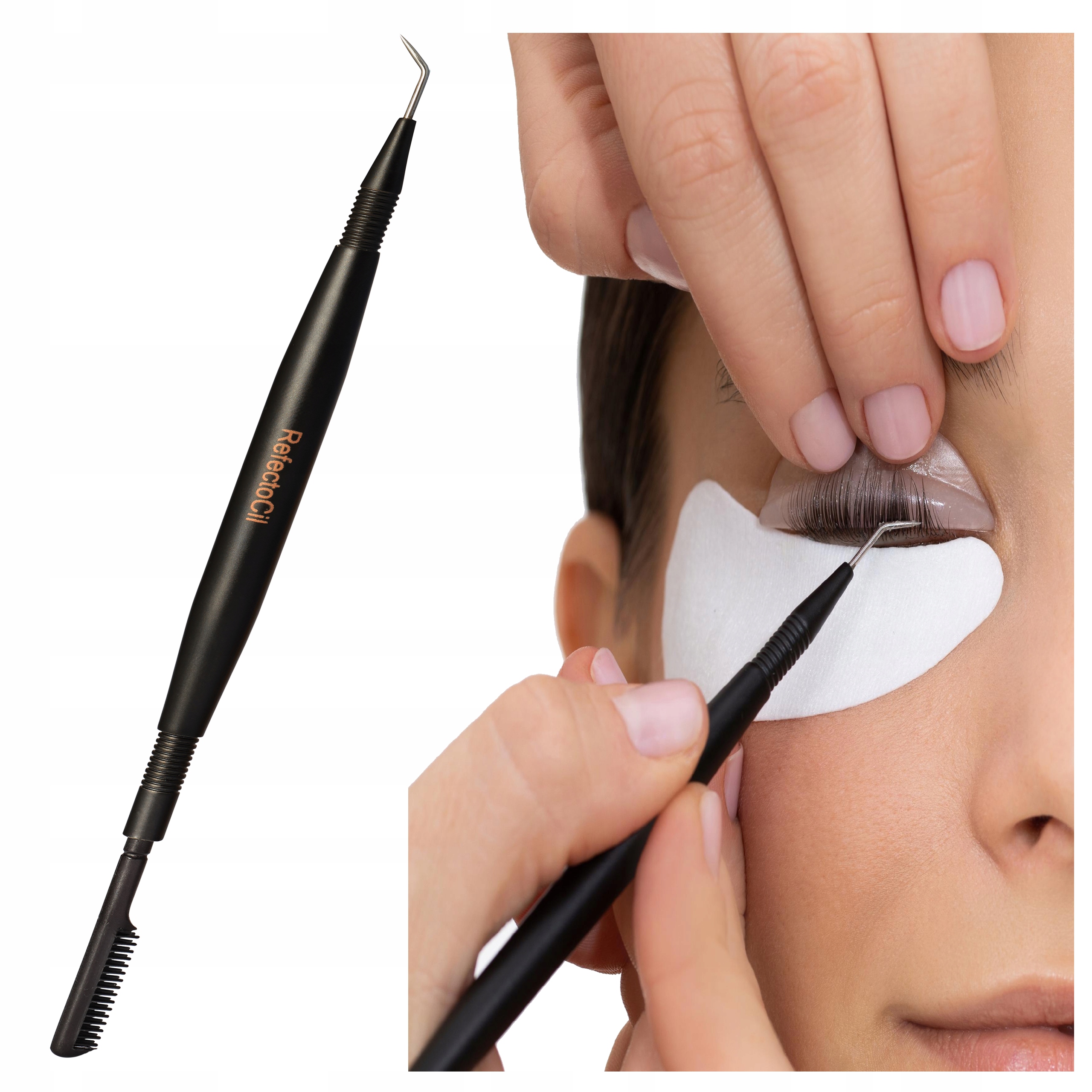 Hřeben na řasy Kartáček Nástroj pro zvedání oddělování řas