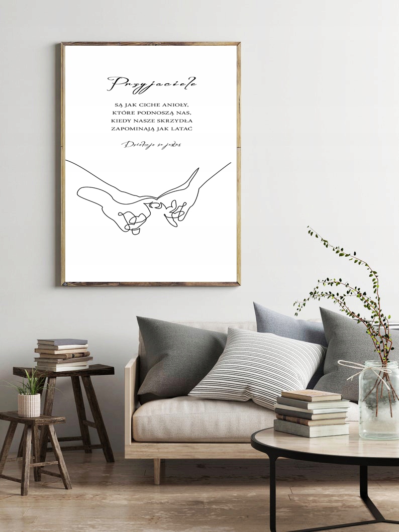 PLAKAT A3 30,00 x 40,00 cm OBRAZ CYTAT PODZIĘKOWANIE PRZYJACIELA Szerokość produktu 30 cm