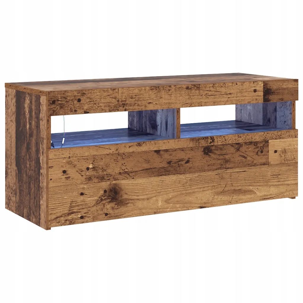 Szafka RTV LED RGB 90x35x40 cm - Stare Drewno