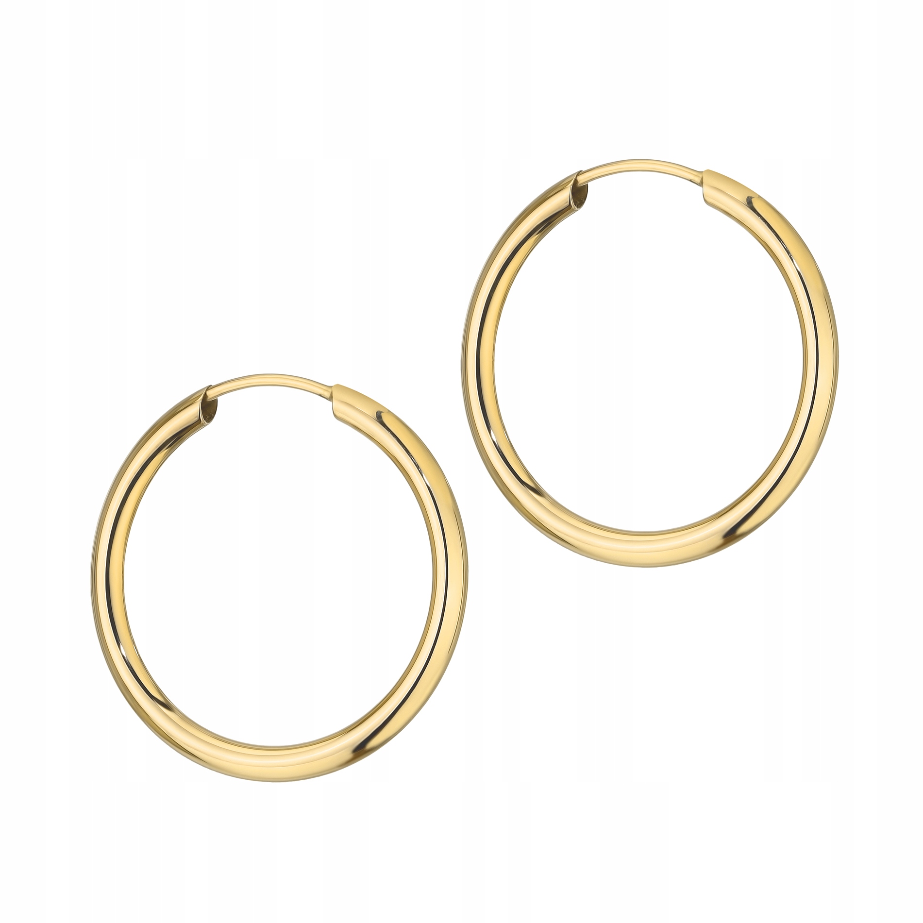 Piękne Złote Kolczyki Damskie Kółka 18mm pr. 333 Koła Kreolki Ring 8k