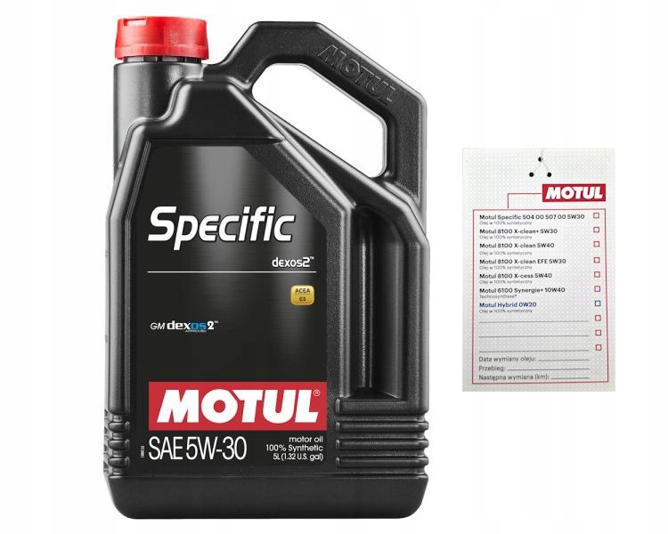 Olej silnikowy Motul Specific dexos2 5W30 5L 102643 do Opel Saab +zawieszka