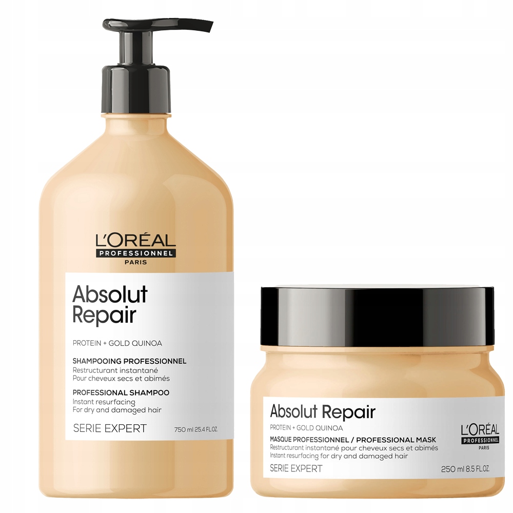 

Loreal Absolut Gold zestaw do zniszczonych maska