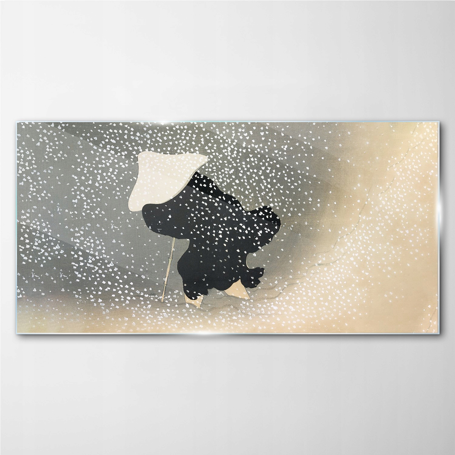 

Obraz szklany na ścianę Człowiek śnieg 140x70 cm