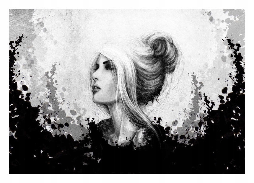 Vliesová fototapeta Žena Portrét Abstrakcia Tmavé pozadie 400x280 lepidlo