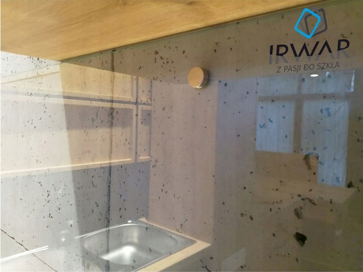 Panel szklany Optiwhite 40x70 + CHROMOWE mocowania Marka Irwar