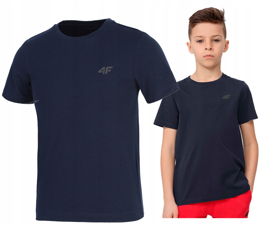 

4F Chłopięca Koszulka T-shirt Bawełna 158