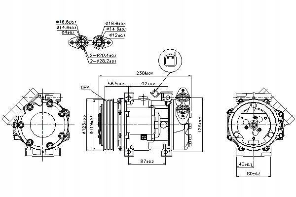Nissens Kompresor Klimatizace Volvo C30 C70 II S4
