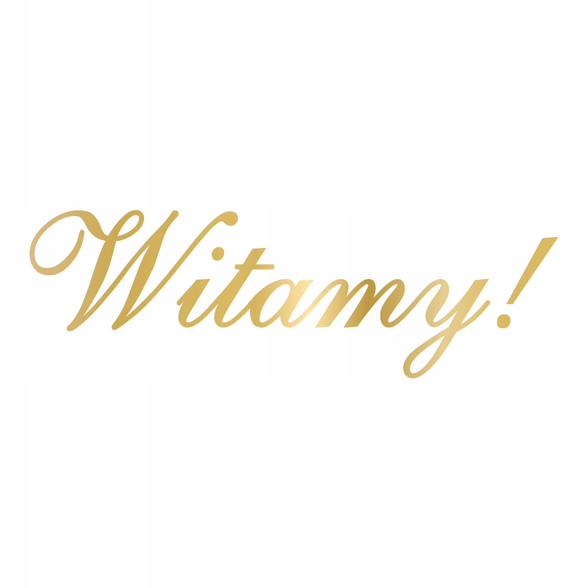 

Naklejka powitalna "Witamy!"złota wesele