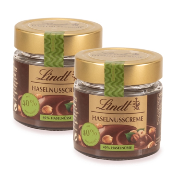 Lindt zestaw krem do smarowania czekoladowo-orzechowy orzech laskowy 400g