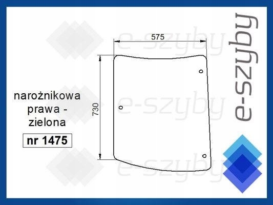 sklo Massey Ferguson Mf 4200 4300 boční pravé
