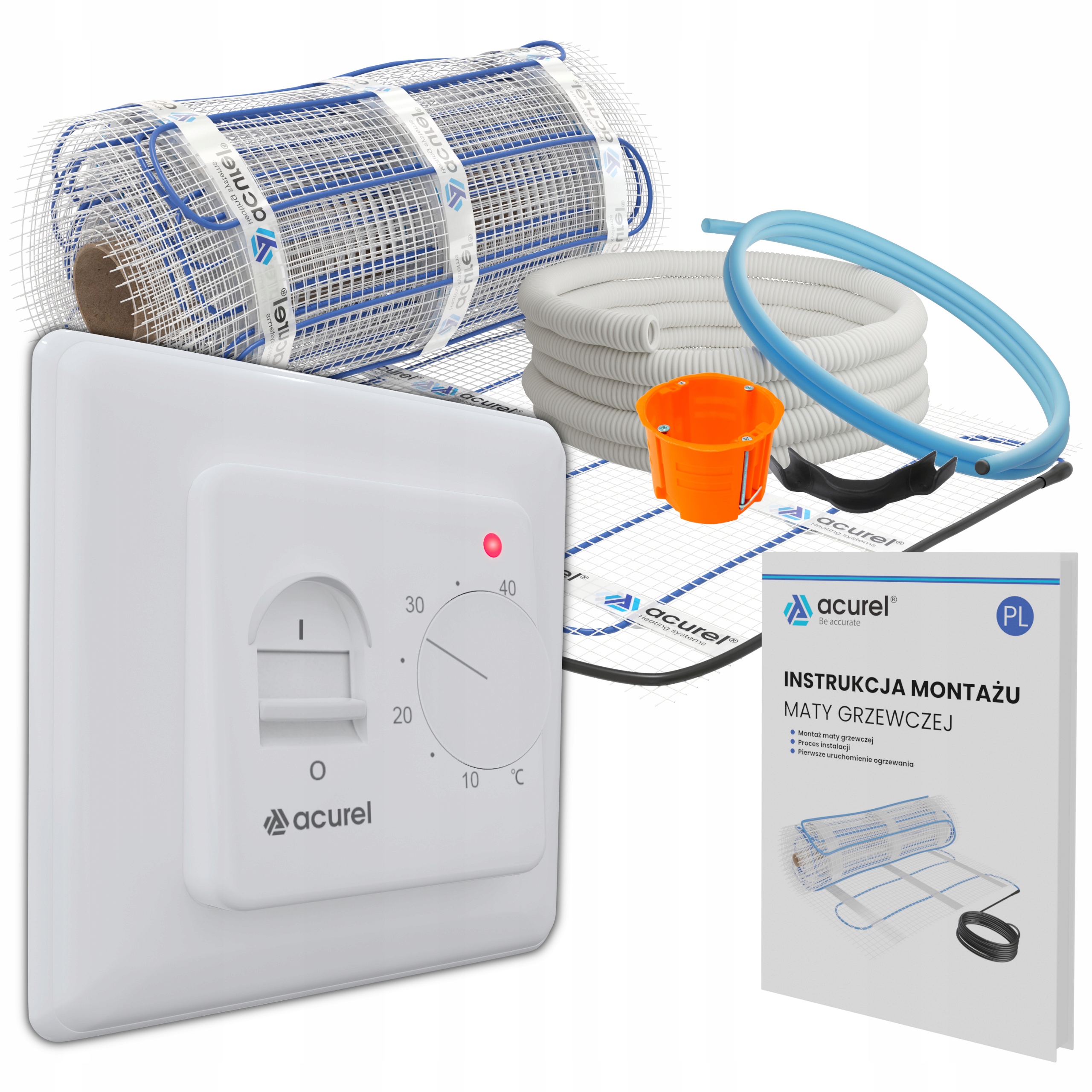 

Mata grzewcza 160W/m2 Termostat Zestaw 4m2